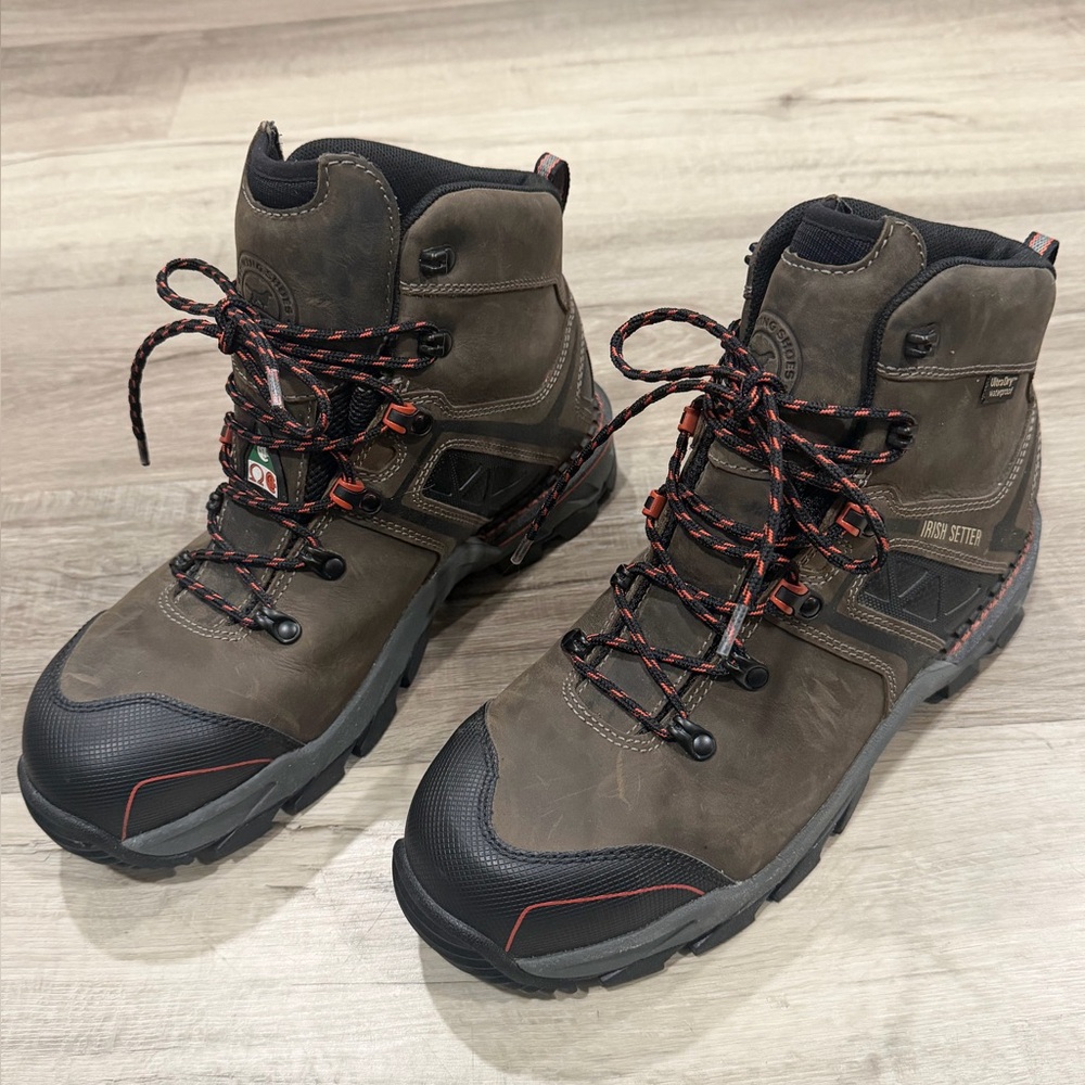 Irish Setter Crosby 6” Waterproof CSA Safety Toe Work Men's Boots 9.5